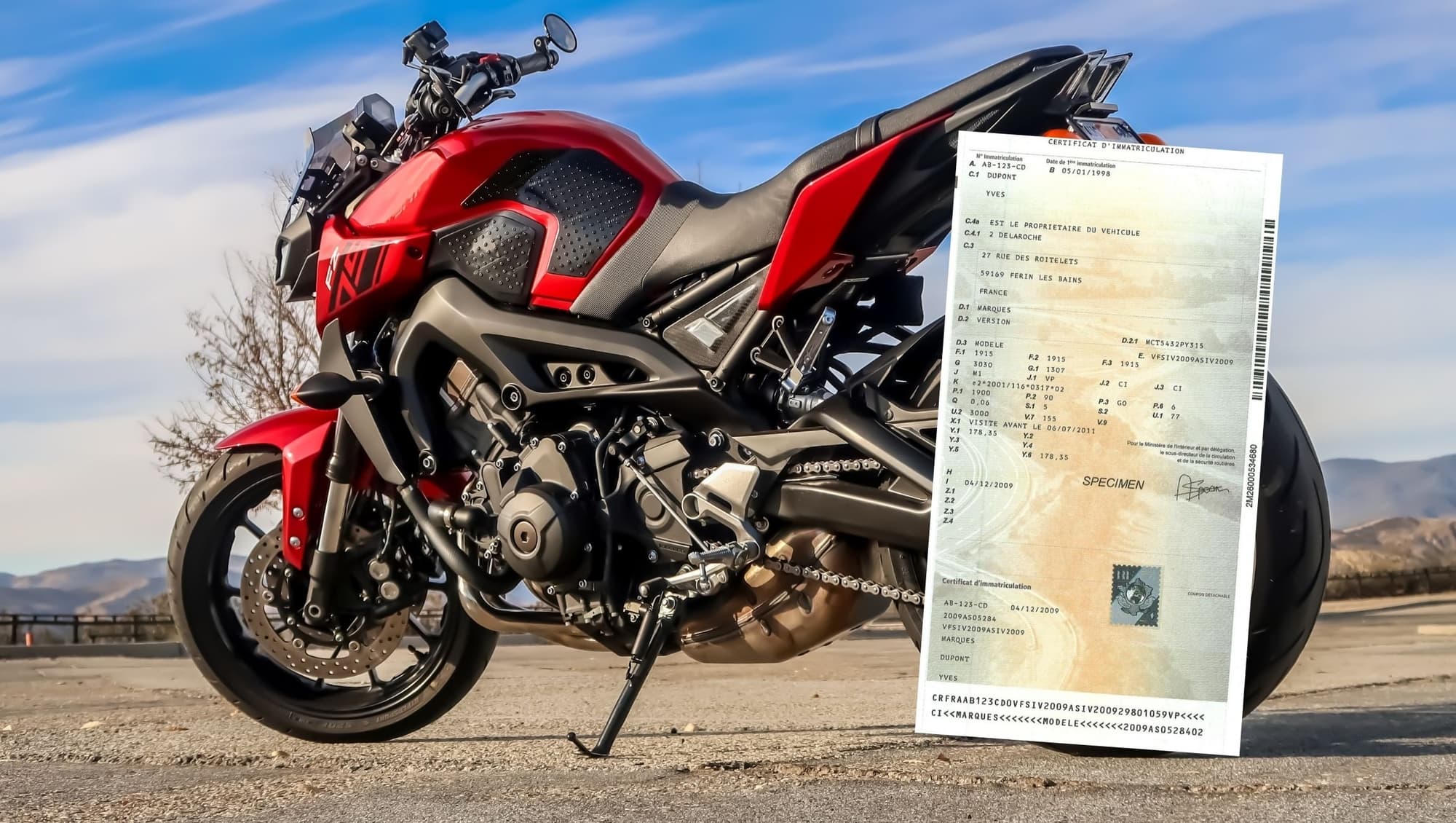 Changement carte grise moto MTT2 demande en ligne